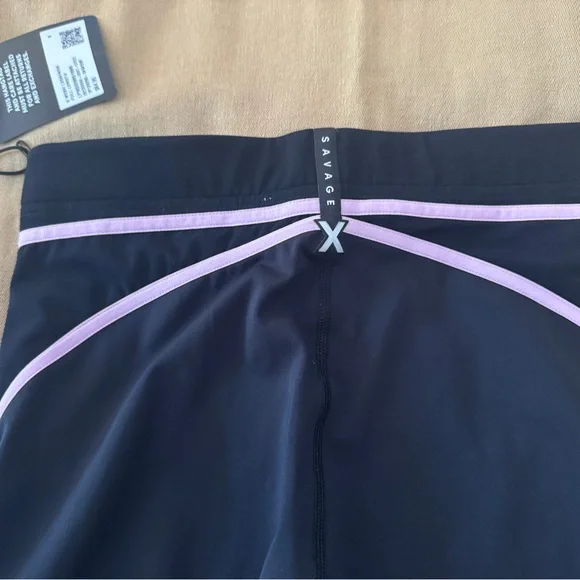 Savage X Fenty Leggings in Black with Pink Trim - Picture 4 of 5